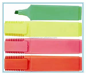 Best-selling good design highlighter pen flat barrel for office or school
