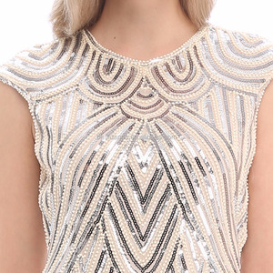 Robe de soirée pour dames <span class=keywords><strong>des</strong></span> années 1920 et <span class=keywords><strong>20</strong></span> Costume à clapet Charleston Gatsby Party Outfit Fancy Dress Halloween Costume Dress - Product Image 6