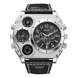 Oulm 1349 Nuovo <span class=keywords><strong>Orologi</strong></span> <span class=keywords><strong>di</strong></span> Sport Degli Uomini Super Grande Grande Quadrante Maschio Orologio Al Quarzo Decorativo Termometro Bussola <span class=keywords><strong>di</strong></span> Lusso Da Polso Da uomo orologio - Product Image 3