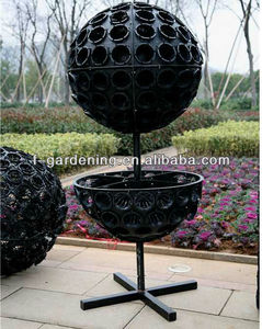 <span class=keywords><strong>Pot</strong></span> <span class=keywords><strong>de</strong></span> planteur en boule pour plantes, <span class=keywords><strong>Pot</strong></span> rond <span class=keywords><strong>noir</strong></span>, décoration <span class=keywords><strong>de</strong></span> jardin, utilisé avec des fleurs/vertes, rond, pour le sol, moderne - Product Image 3