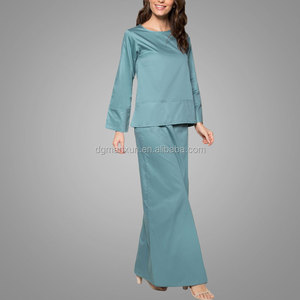 Dernière conception de robe musulmane, robe simple <span class=keywords><strong>Baju</strong></span> <span class=keywords><strong>Kurung</strong></span>, mode malaisienne, femmes <span class=keywords><strong>Kurung</strong></span> Kedah - Product Image 3