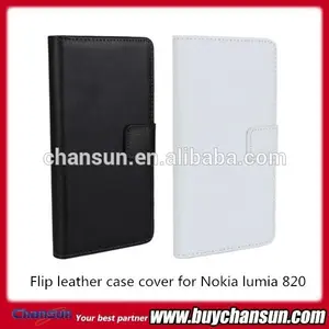 flip funda de piel para cubrir nokia lumia 820