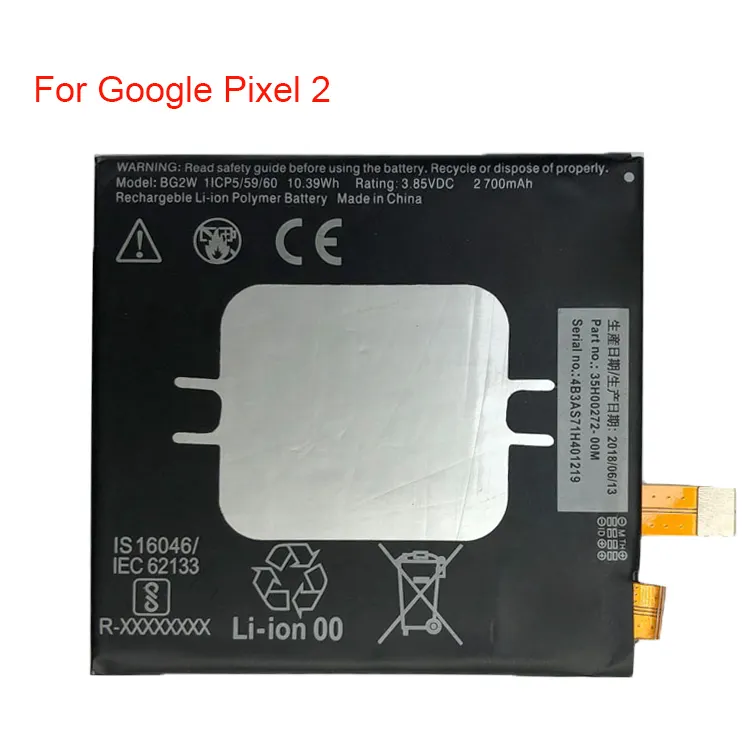 Yüksek kaliteli OEM Smsrt telefonu Li-ion polimer HTC için pil Google piksel 2/3/4/5/2XL/3XL/4XL piller