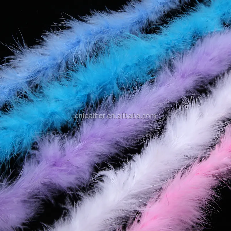 Facoty Direct Sell Dyed fluffy Turkey Marabou ruff feather Boa