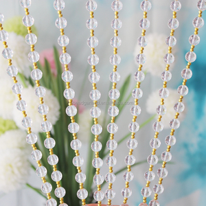 Decoración <span class=keywords><strong>de</strong></span> <span class=keywords><strong>la</strong></span> boda <span class=keywords><strong>oro</strong></span> semilla granos del espaciador <span class=keywords><strong>de</strong></span> acrílico claro filamentos redondos piezas <span class=keywords><strong>de</strong></span> decoración del hogar - Product Image 1