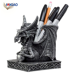 Dragon stationery best child gift holder figurine office desktop accessori organizer per penne portapenne personalizzato da tavolo fatto a mano - Product Image 2