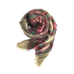 Oversized Winter Female Scarf Women Plaid Blanket <strong>Wool</strong> Scarfs Cashmere Women Shawls <strong>Wraps</strong> - Product Image 6