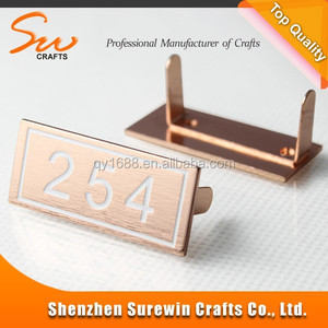 Plaques métalliques étiquettes numériques laser gravé tags métal avec coppe placage - Product Image 1