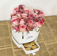 Großhandel luxus schublade runde blume box schublade herz blume box schokolade geschenk box