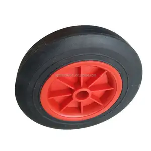 Wheel 250mm plastic rim solid rubber piastic for tool cart and etc support oem customized machinery repair shops