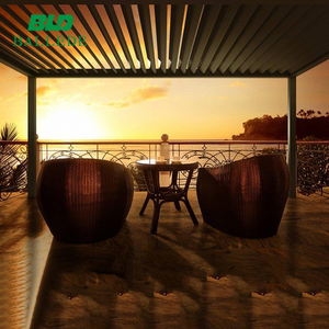 Système de toit ouvrant et de fermeture de pergola manuel à manivelle, résistant à la pluie - Product Image 5