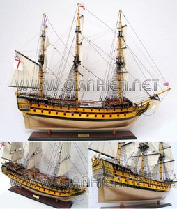 Modelo de madera HMS AGAMEMNON, modelo de barco alto - Product Image 1