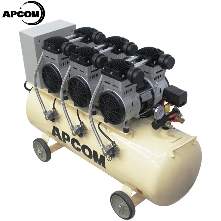 Воздушный компрессор APCOM 3 hp 50100 на 150 л, 200 л на 100 л, EX1100 * 3-120, кВт, беззвучный безмасляный воздушный компрессор