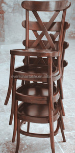 Sólido <span class=keywords><strong>cafe</strong></span> estilo silla de comedor con cruzar de regreso por - Product Image 6