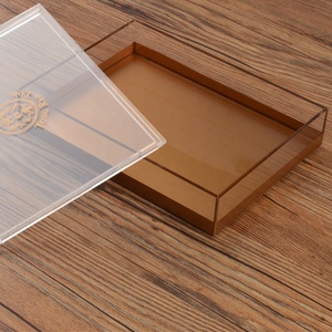 Rõ Ràng Acrylic Phục Vụ Khay Hiển Thị Có Nắp - Product Image 4