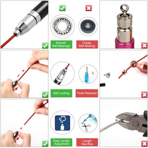 Biểu Tượng Tùy Chỉnh Nhôm Xử Lý Dây Thép Nhảy Dây Dễ Dàng Tự Khóa Tập Thể Dục Đào Tạo Thông Minh Tốc Độ Dây 5Mm Đường Kính - Product Image 5