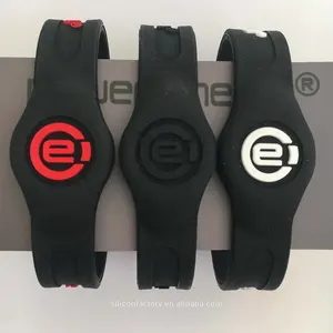 Manufacturer Custom Silicone Magnetic Bracelet - energy bio sports arm baller band: Sports/Golf Negative ions wristband