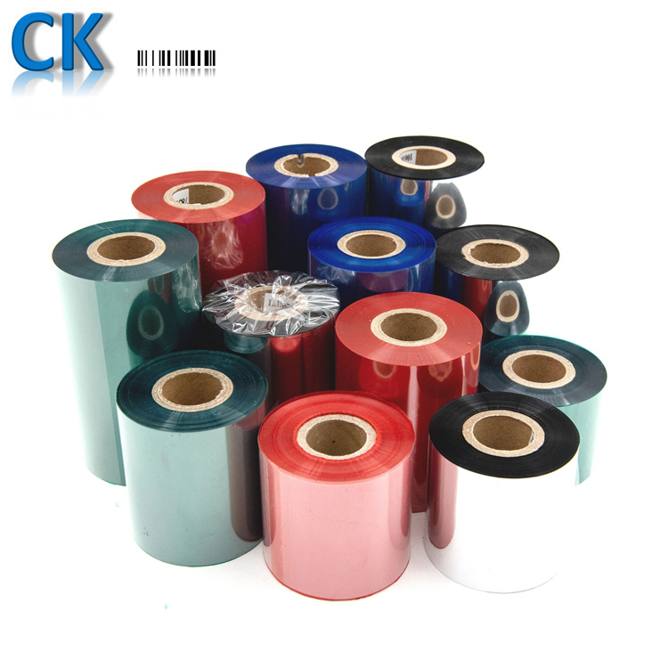 TTR цветная печать штрих-кода CK28 Термотрансферная Высококачественная лента из восковой смолы 110 мм x 300 м