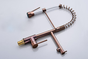 هدم ارتفع الذهب عالية قوس شنت سطح الربيع بالوعة المطبخ صنبور - Product Image 5