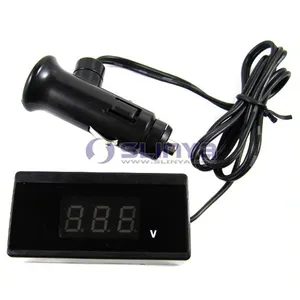 High quality DC 12V Black Car Digital Voltmeter Electric Meter For All Cars