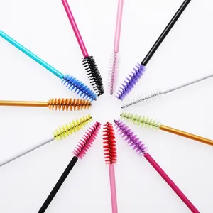 Colorful top quality eyelash brush disposable eyelash applicators mascara brow brush