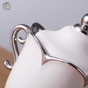 Barattolo in <span class=keywords><strong>Ceramica</strong></span> Bianco Argento per Conservazione <span class=keywords><strong>Spezie</strong></span> e Biscotti, Prodotto a Chaozhou, Cina - Product Image 6