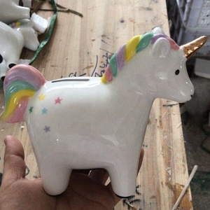 गेंडा बचत बॉक्स सिक्का बैंक के लिए बच्चों को उपहार चीनी मिट्टी के पैसे बॉक्स - Product Image 6