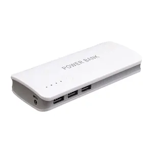 hot saling 3 usb 20000mah power banks portable 20000mah powerbank with flashlight