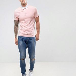 La mejor calidad de algodón Pima suave <span class=keywords><strong>Golf</strong></span> Polo camisa de ajuste seco hombre Polo camiseta - Product Image 4