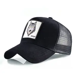 Brushed Cotton Twill Trucker Mesh Cap embroidery animal custom trucker cap