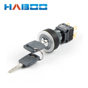 HBC16/22 Serie 2 o <span class=keywords><strong>3</strong></span> posiciones interruptor de enclavamiento 250 V 5A llave 1NO + 1NC - Product Image 2