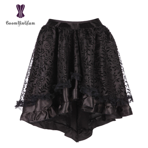 Nouvel arrivé 2 couleurs au choix jupe <span class=keywords><strong>jupon</strong></span> superposée noire et marron jupe corset avec dentelle taille S-6XL - Product Image 3