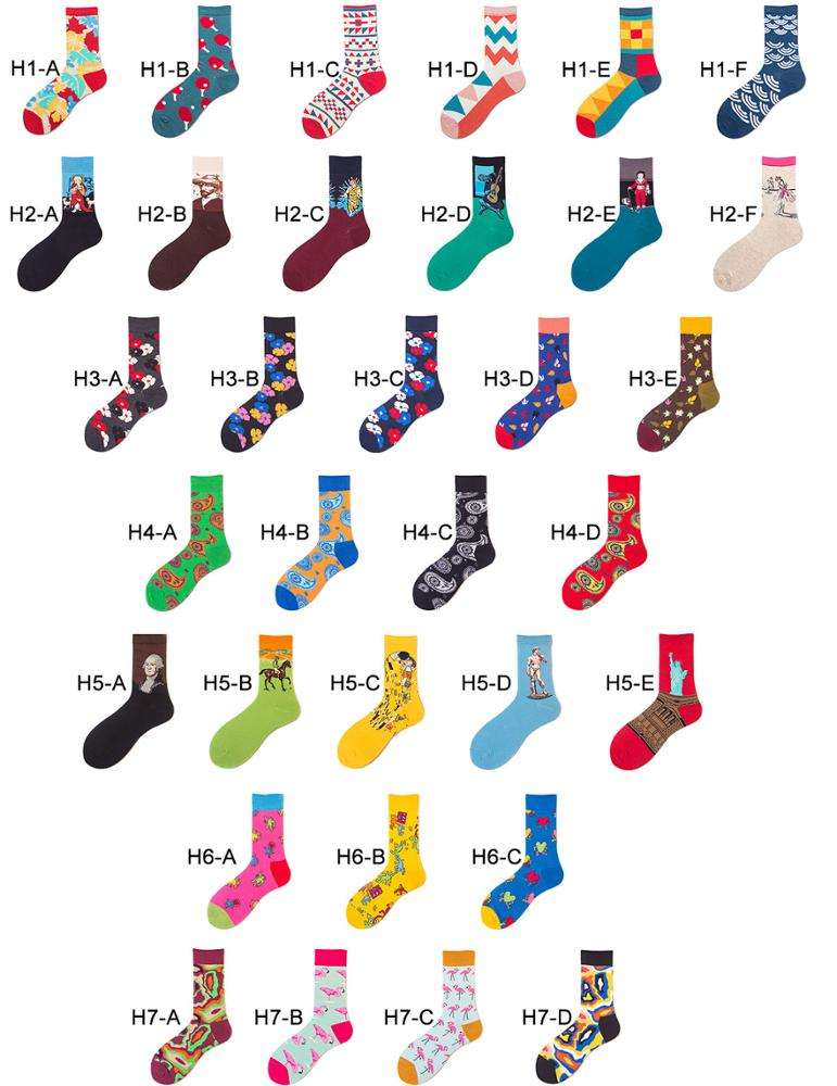 Wholesale High Quality Design Funny Combed Cotton Crew Cartoon Socks Custom Logo Mens Socks