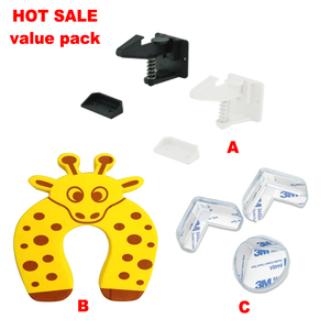 업데이트 어린이 안전 홈 값 팩 캐비닛 잠금 + 코너 가드 + 도어 스토퍼 pack1 - Product Image 2