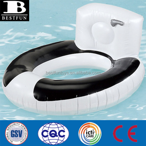 Siège de toilette <span class=keywords><strong>gonflable</strong></span> en vinyle haute résistance, flotteur de piscine, anneau de natation <span class=keywords><strong>gonflable</strong></span> amusant, radeau <span class=keywords><strong>gonflable</strong></span> d'extérieur - Product Image 2