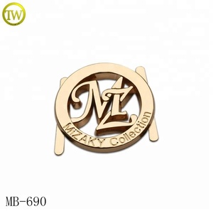 Decorative Wallet/Cap/Bags Metal Round Tag Custom Metal Name Label <strong>Plate</strong> With Black <strong>Enamel</strong> - Product Image 5