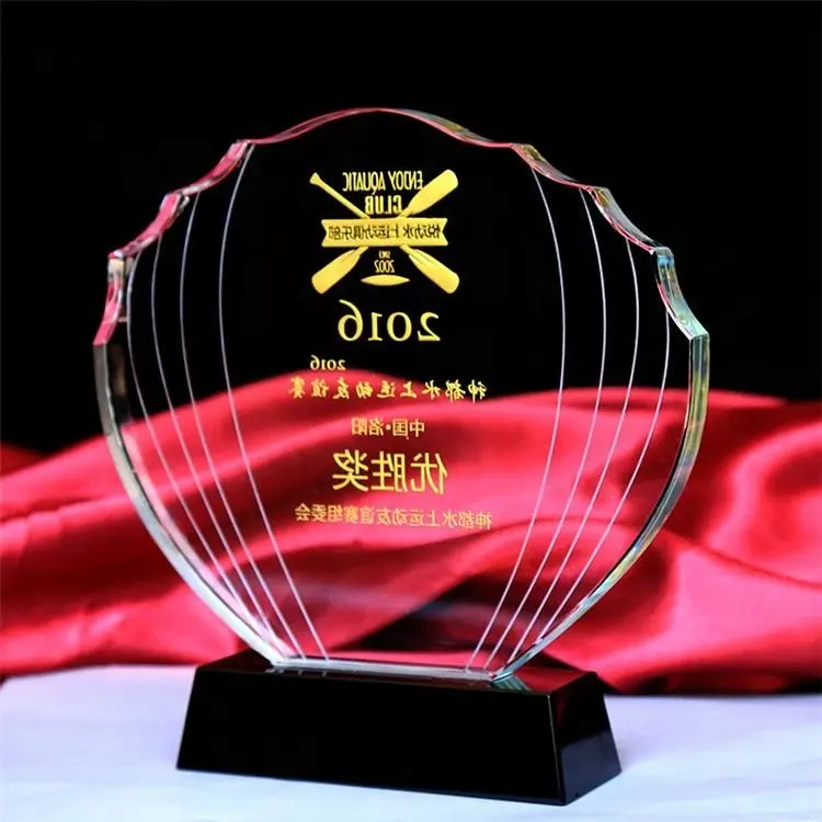2018 Unique design custom round crystal trophy for ceremony award