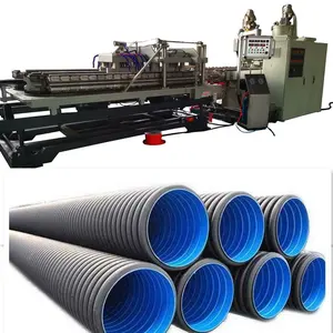 HDPE PP PVC double wall bellows tube making machine DWC corrugated pipe production line price