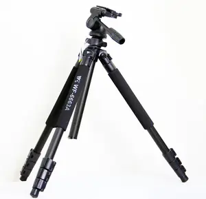 Weifeng wf6663a magnezyum alaşımlı alüminyum wf-6663a tripod slr dijital kamera tutucu taşınabilir tripod toptan