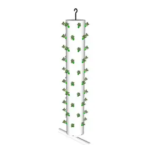 Hydroponics supplies vertical eletronic rotate tower for greenhouse hydroponics garden wall system