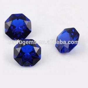 Chine Saphir Octogone Coussin Rectangle coupé rugueux synthétique pierres précieuses Bleu 114 # Spinelle - Product Image 5