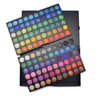 Palette de fard à paupières en carton à haute teneur en pigments 120 couleurs à faible quantité minimale de commande pour le maquillage des yeux