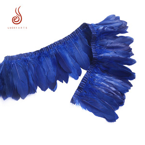 Thiết Kế Mới Màu Xanh Đen Ngỗng Lông Cho Đảng Hiển thị Lông Trang Trí Trims - Product Image 2