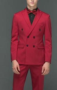 2 pezzi (giacca + pantaloni) Custom sposo <span class=keywords><strong>Slim</strong></span> <span class=keywords><strong>Fit</strong></span> moda abito da sposa abito da banchetto abito <span class=keywords><strong>uomo</strong></span> Business tailleur - Product Image 5