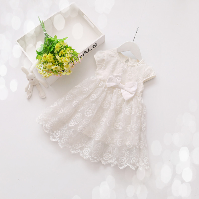 Белые детские платья 3 лет Модное детское платье нарядное платье с милым бантом