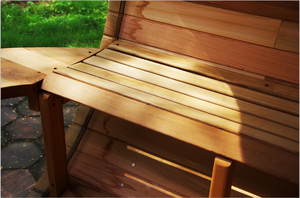 <span class=keywords><strong>Sauna</strong></span> de <span class=keywords><strong>barril</strong></span> panorámico de madera de cedro para exteriores, suministro de fábrica - Product Image 5