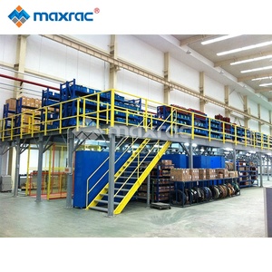 Maxrac : Solution de Stockage pour Entrepôt Multi-Niveaux à Charge Lourde avec Mezzanine et Plateforme en Acier - Product Image 3