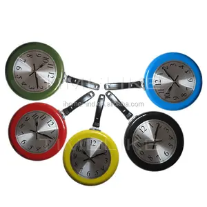 10 אינץ מחבת שעון קיר מטבח מתכת מודרני עבור אמנות תפאורה קיר שעוני זמן שימוש + קיר קישוט קוורץ סלון מחט