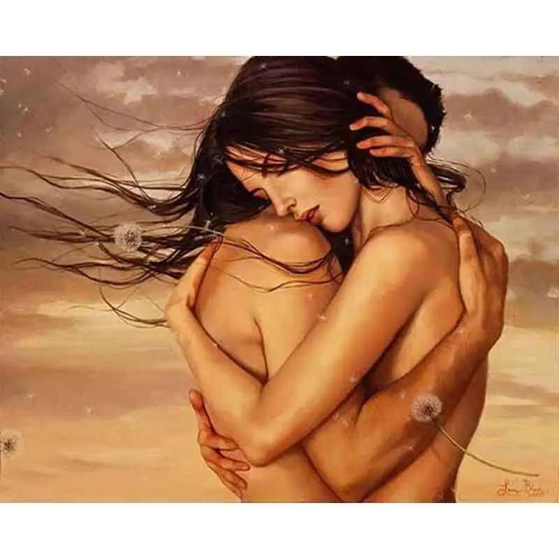 CHENISTORY DZ1358 Peinture Par Numéros Digital Diy Nudes Sur Toile Sans Cadre Pour Adulte