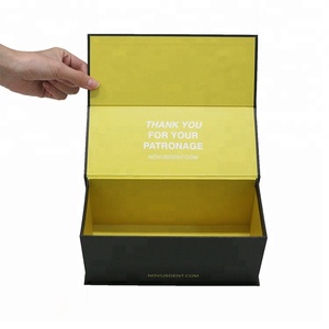 Magnetic Box Hair Packing Gift Box Custom Black Rigid Magnetic Closure Gift Box For Hair Packaging Boxes